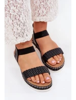 Dámské Sandály S Pletením Na Ozdobené Platformě Černé model 21703728 - Boto Dámské Sandály S Pletením Na Ozdobené Platformě Černé model 21703728 - Boto