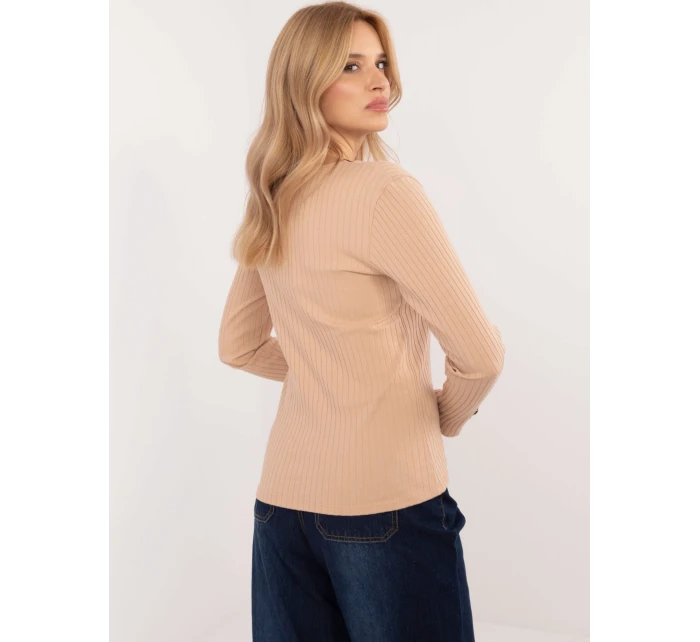 Bluzka RV BZ A model 20608892 camelowy - FPrice Bluzka RV BZ A model 20608892 camelowy - FPrice
