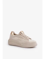 Zateplené Dámské Tenisky Big Star Béžové Zateplené Dámské Tenisky Big Star Béžové
