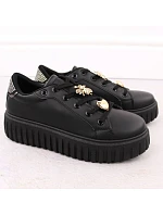 Dámská sportovní obuv na platformě černá NEWS 4756