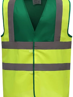 Yoko HVW 100 Hi-Vis bezpečnostní vesta 79.W100 paramedic green/hi vis yellow