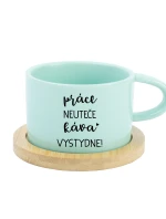 PRÁCE NEUTEČE, KÁVA VYSTYDNE! - mint hrníček makronka 200 ml