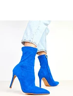 Dámské kotníkové boty na jehlovém podpatku AX-121 Královská modř - COMER