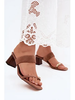 Klapky na podpatku model 228978 Step in style