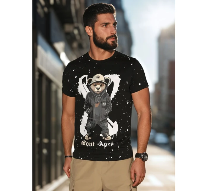 Pánské tričko s potiskem černé Dstreet model 21988529 - FashionStreet