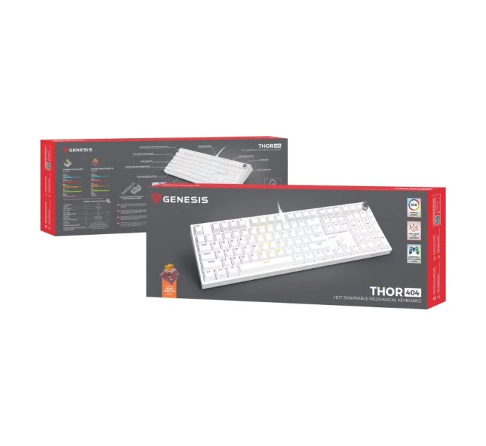 GENESIS NKG-2300 klávesnice univerzální USB QWERTY čeština bílá GENESIS NKG-2300 klávesnice univerzální USB QWERTY čeština bílá