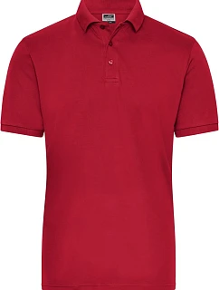 Daiber JN 1806 Pánské pracovní elastické bio polo - Solid 02.1806 red