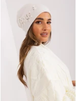 Czapka AT CZ model 18997360 ecru - FPrice Czapka AT CZ model 18997360 ecru - FPrice