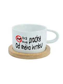 DRŽ SVÉ PRACKY OD MÉHO HRNKU - bílý hrníček makronka 200 ml