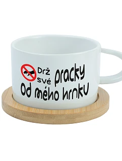 DRŽ SVÉ PRACKY OD MÉHO HRNKU - bílý hrníček makronka 200 ml