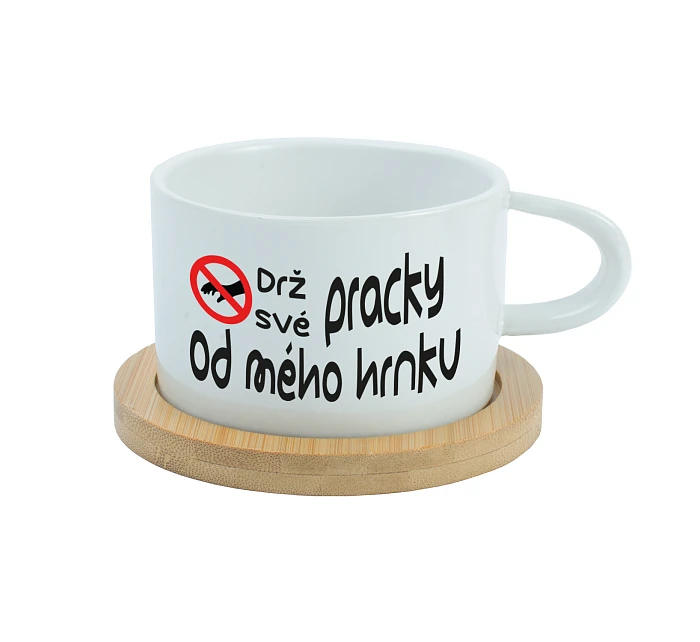 DRŽ SVÉ PRACKY OD MÉHO HRNKU - bílý hrníček makronka 200 ml