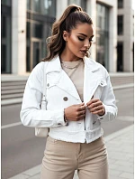 Dámská džínová bunda LUISE bílá FashionStreet TY4126 Dámská džínová bunda LUISE bílá FashionStreet TY4126