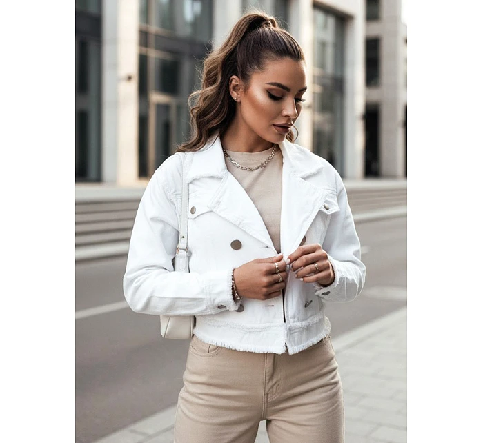 Dámská džínová bunda LUISE bílá FashionStreet TY4126 Dámská džínová bunda LUISE bílá FashionStreet TY4126