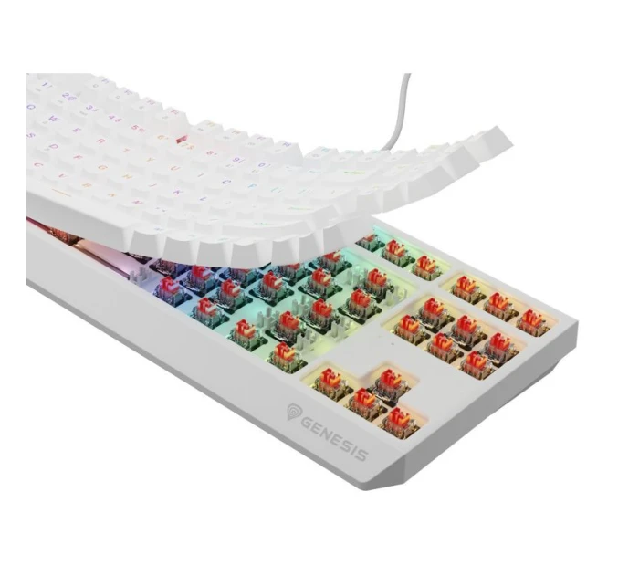 model 21716571 230 TKL Herní klávesnice USB QWERTY US English White - Genesis model 21716571 230 TKL Herní klávesnice USB QWERTY US English White - Genesis