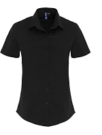 Premier PR 346 Popelínová elastická halenka s kr. rukávem 39.0346 black