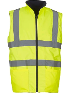 Yoko HV 008F Hi-Vis Oboustranná Fleecová Vesta 79.008F hi vis yellow