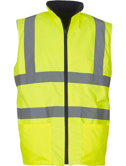 Yoko HV 008F Hi-Vis Oboustranná Fleecová Vesta 79.008F hi vis yellow Yoko HV 008F Hi-Vis Oboustranná Fleecová Vesta 79.008F hi vis yellow