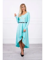 Šaty s ozdobným páskem a nápisem mint