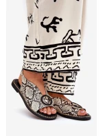 Ploché sandály s ozdobou vzor model 21685693 - Boto Ploché sandály s ozdobou vzor model 21685693 - Boto