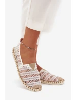 Dámské Krajkové Espadrilky S Síťkou Bílé Faylira