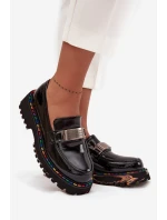 Lakované dámské mokasíny Artiker – černé