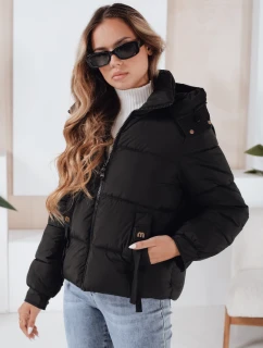 Dámská prošívaná zimní bunda s kapucí černá Dstreet model 21991192 - FashionStreet