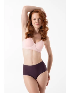 Julimex Tmavě švestkové jednoduché maxi kalhotky S-2XL