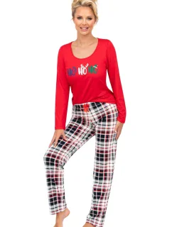 Dámské pyžamo Ho Ho long red - Donna