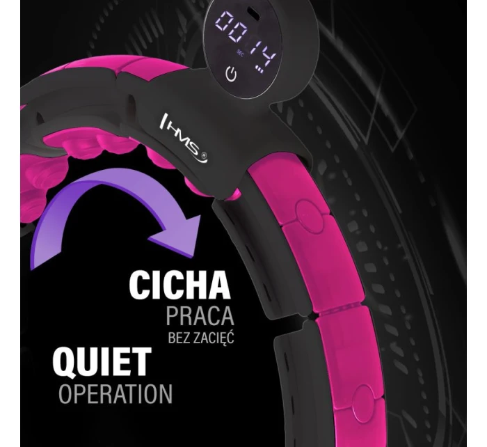 HHM16 HULA HOP ČERNÁ/RŮŽOVÁ S MAGNETY A ZÁVAŽÍM + POČÍTADLO HMS HHM16 HULA HOP ČERNÁ/RŮŽOVÁ S MAGNETY A ZÁVAŽÍM + POČÍTADLO HMS