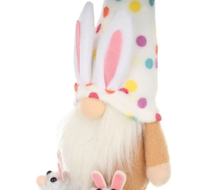 MEDVÍDEK GHOOM 25CM VE SNECH CHLAPEC JARNÍ DEKORACE