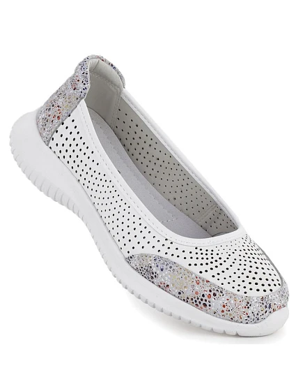 Dámská kožená otevřená bílá obuv S.Barski 7036 Dámská kožená otevřená bílá obuv S.Barski 7036