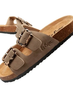 Lee Cooper dámské šněrovací boty slip-on žabky khaki pohodlné lehké dámské