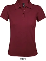 SOL'S Prime Women Dámské piqué polo z těžké bavlny 25.0573 burgundy
