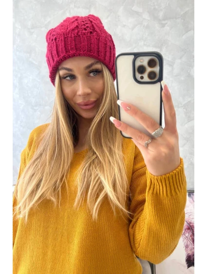 Motýlí čepice 2 model 18750279 fuchsiová - K-Fashion Motýlí čepice 2 model 18750279 fuchsiová - K-Fashion