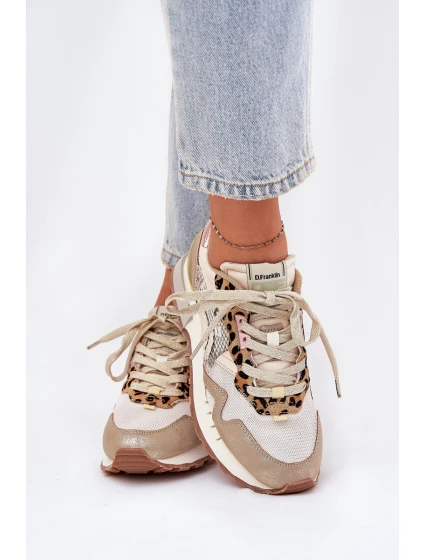 Tenisky Sportovní Boty Dámské D.Franklin DFSH378006 Zlaté