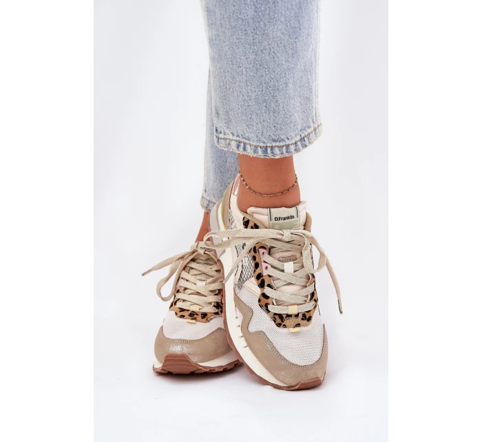 Tenisky Sportovní Boty Dámské D.Franklin DFSH378006 Zlaté