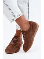Barefoot tenisky z přírodního semiše model 22368250 hnědé - Zazoo Barefoot tenisky z přírodního semiše model 22368250 hnědé - Zazoo