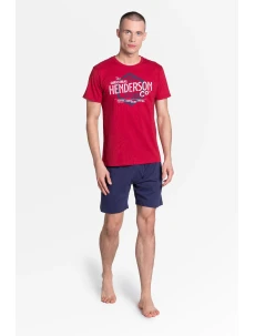 Pyžamo Lars 38869-33X Červená a tmavě modrá - Henderson
