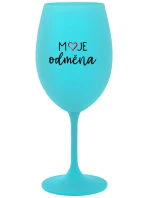 MOJE ODMĚNA - tyrkysová sklenice na víno 350 ml MOJE ODMĚNA - tyrkysová sklenice na víno 350 ml