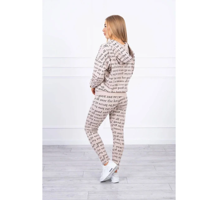 Dámská souprava s potiskem 20929 béžová - Kesi Dámská souprava s potiskem 20929 béžová - Kesi