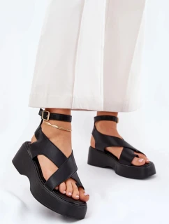 Dámské sandály na platformě Černá model 21321783 - Inello
