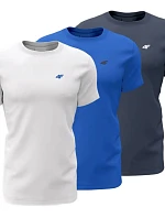 Pánské tričko 3Pack M4479 černé,modré,bílé - 4F
