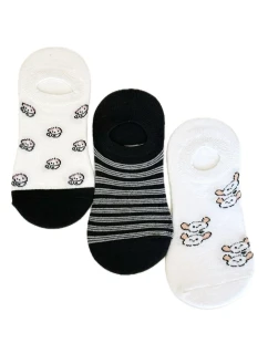 Dámské ponožky baleríny WiK Motýl wz.029 Medvídci, Mix A'3