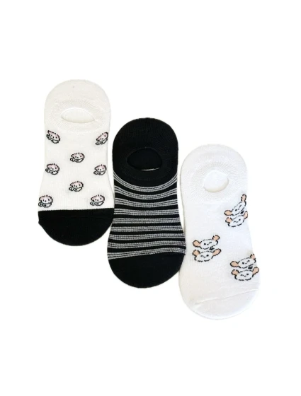 Dámské ponožky baleríny WiK Motýl wz.029 Medvídci, Mix A'3 Dámské ponožky baleríny WiK Motýl wz.029 Medvídci, Mix A'3