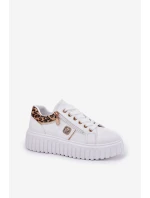 Dámské Sportovní Boty Na Platformě Z Eko Kůže Panther Bílé Velionna Dámské Sportovní Boty Na Platformě Z Eko Kůže Panther Bílé Velionna