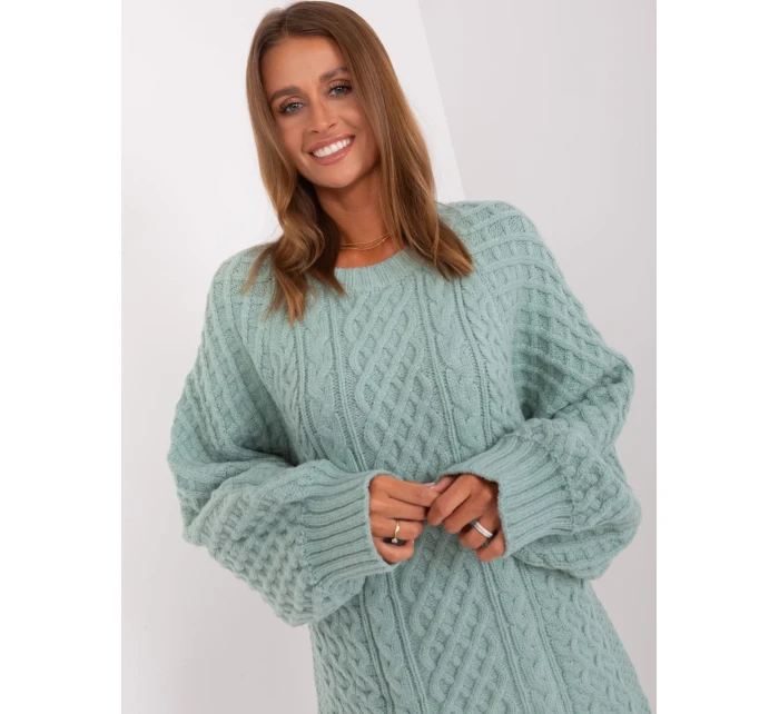 Sweter AT SW  mietowy model 18895582 - FPrice