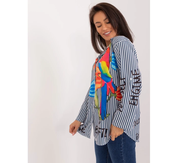 Koszula DHJ KS biało granatowy model 21215665 - FPrice Koszula DHJ KS biało granatowy model 21215665 - FPrice