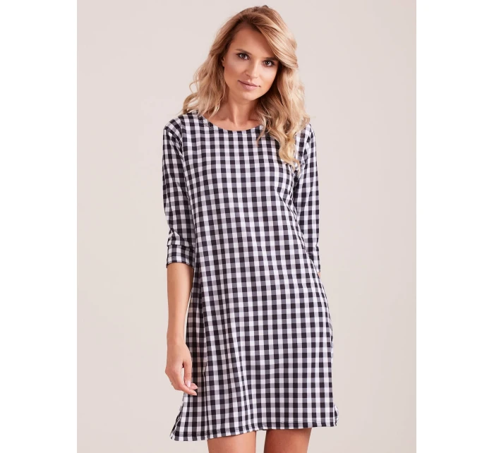 Šaty EN SK 4335.08 černá a bílá