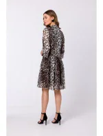 S337 Šifonové šaty s vázaným výstřihem - model 2 S337 Šifonové šaty s vázaným výstřihem - model 2