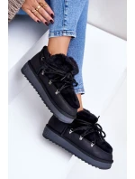 Nízké Sněhule Na Platformě S Kožešinou D.Franklin DFSH370011 Černé Nízké Sněhule Na Platformě S Kožešinou D.Franklin DFSH370011 Černé